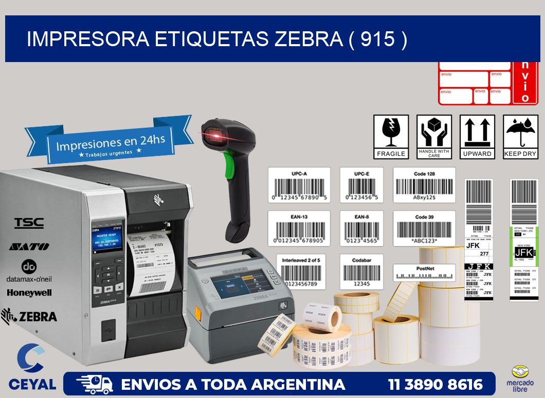 impresora etiquetas zebra ( 915 )