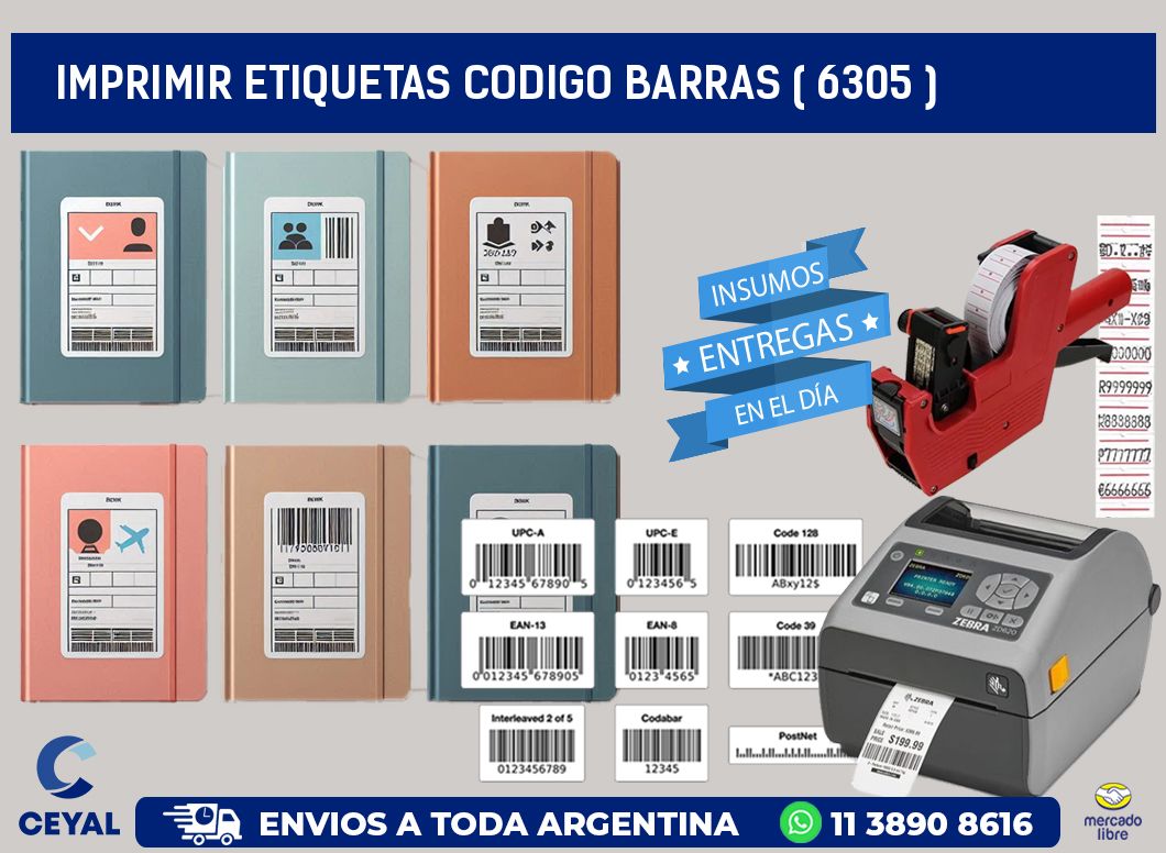 imprimir etiquetas codigo barras ( 6305 )