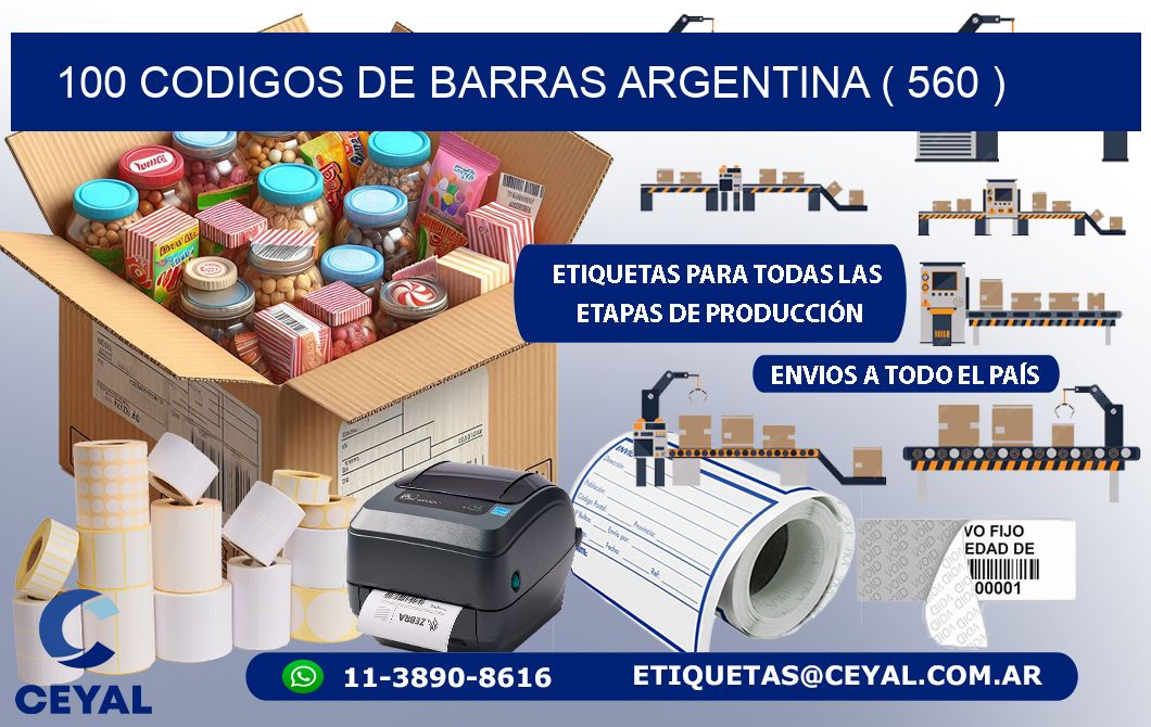 100 codigos de barras argentina ( 560 )