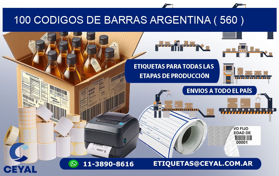 100 codigos de barras argentina ( 560 )