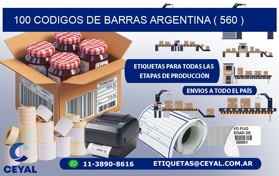 100 codigos de barras argentina ( 560 )