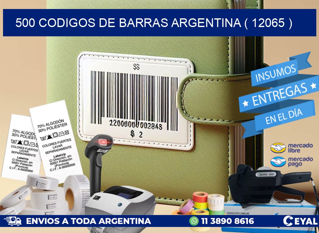 500 codigos de barras argentina ( 12065 )