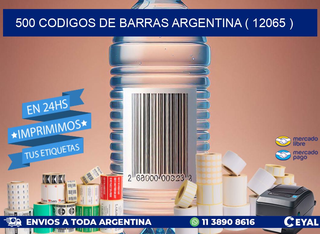 500 codigos de barras argentina ( 12065 )