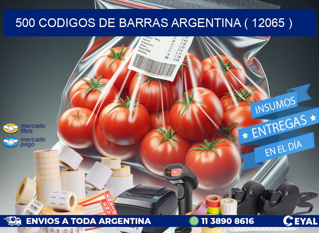 500 codigos de barras argentina ( 12065 )