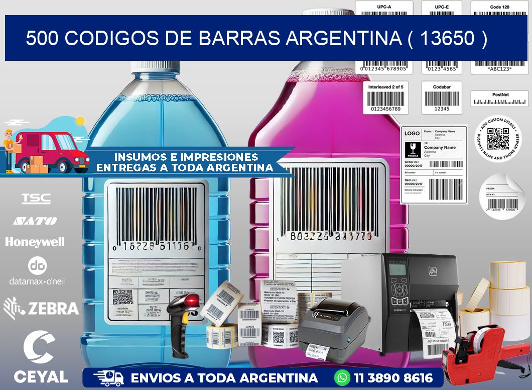 500 codigos de barras argentina ( 13650 )