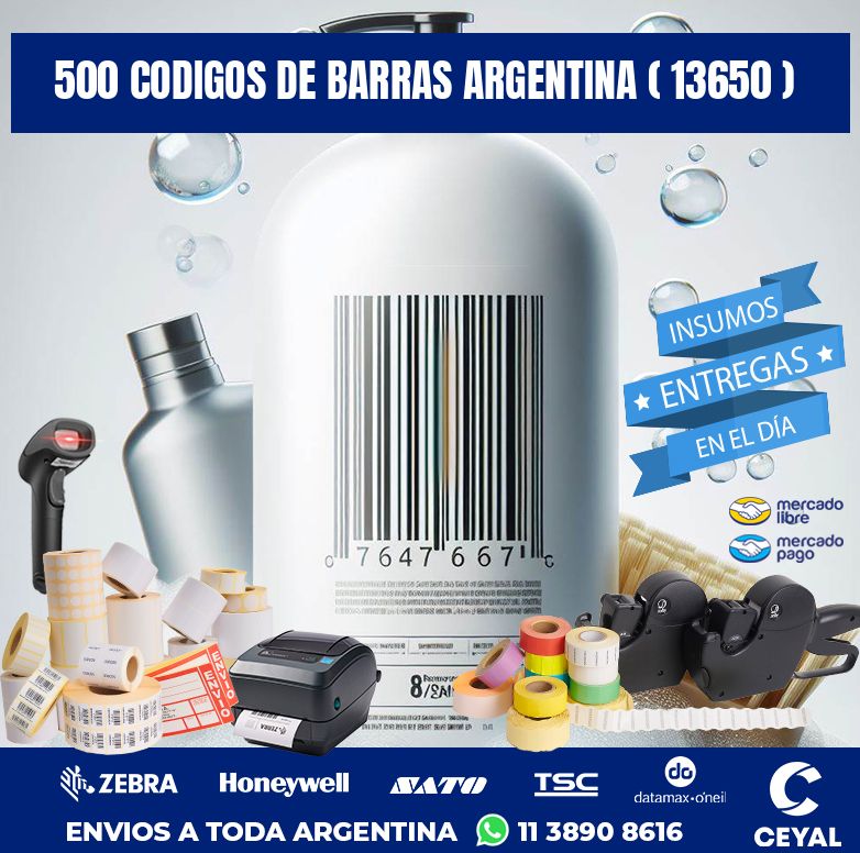 500 codigos de barras argentina ( 13650 )