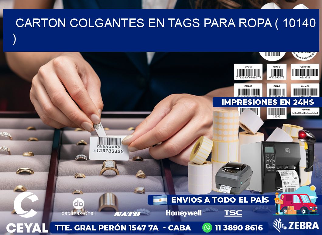CARTON COLGANTES EN TAGS PARA ROPA ( 10140 )