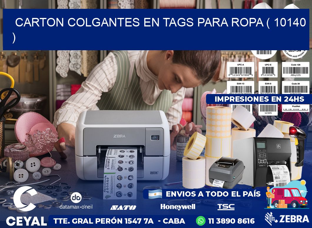 CARTON COLGANTES EN TAGS PARA ROPA ( 10140 )