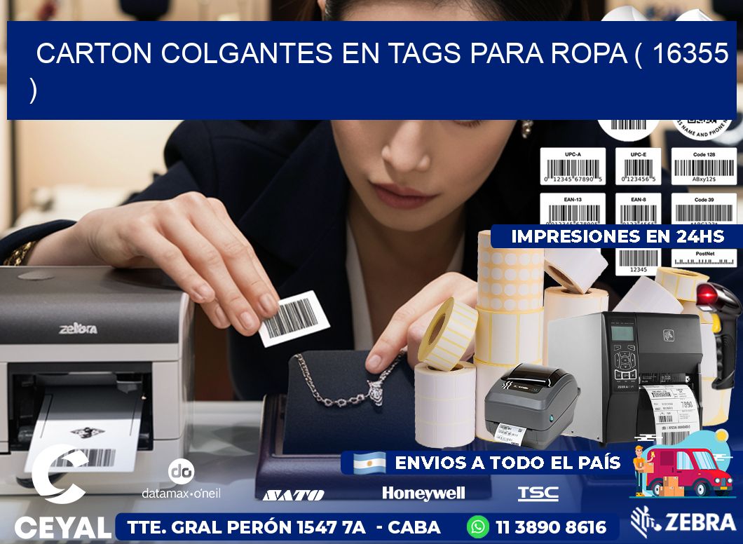 CARTON COLGANTES EN TAGS PARA ROPA ( 16355 )