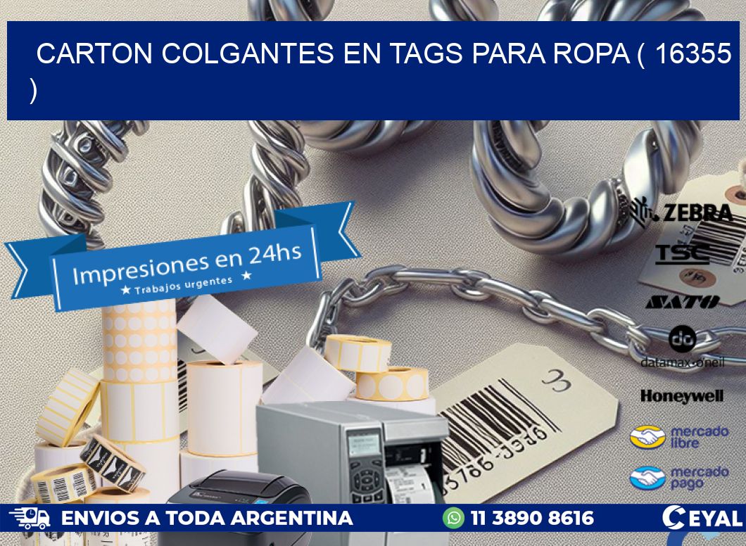 CARTON COLGANTES EN TAGS PARA ROPA ( 16355 )