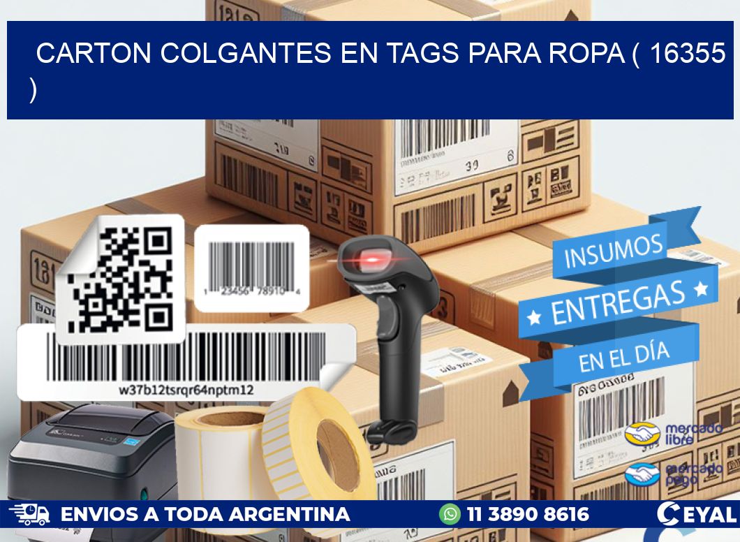 CARTON COLGANTES EN TAGS PARA ROPA ( 16355 )