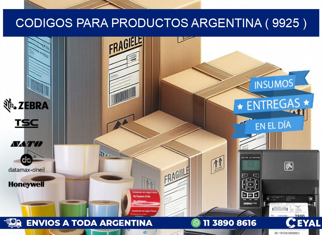 CODIGOS PARA PRODUCTOS ARGENTINA ( 9925 )