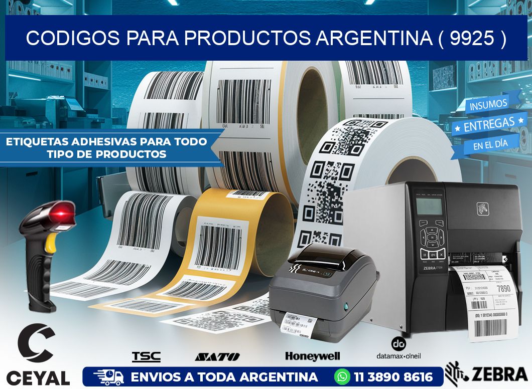 CODIGOS PARA PRODUCTOS ARGENTINA ( 9925 )