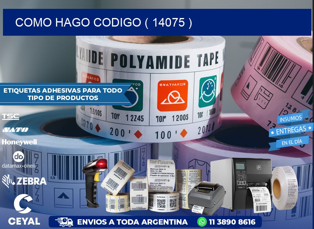 COMO HAGO CODIGO ( 14075 )