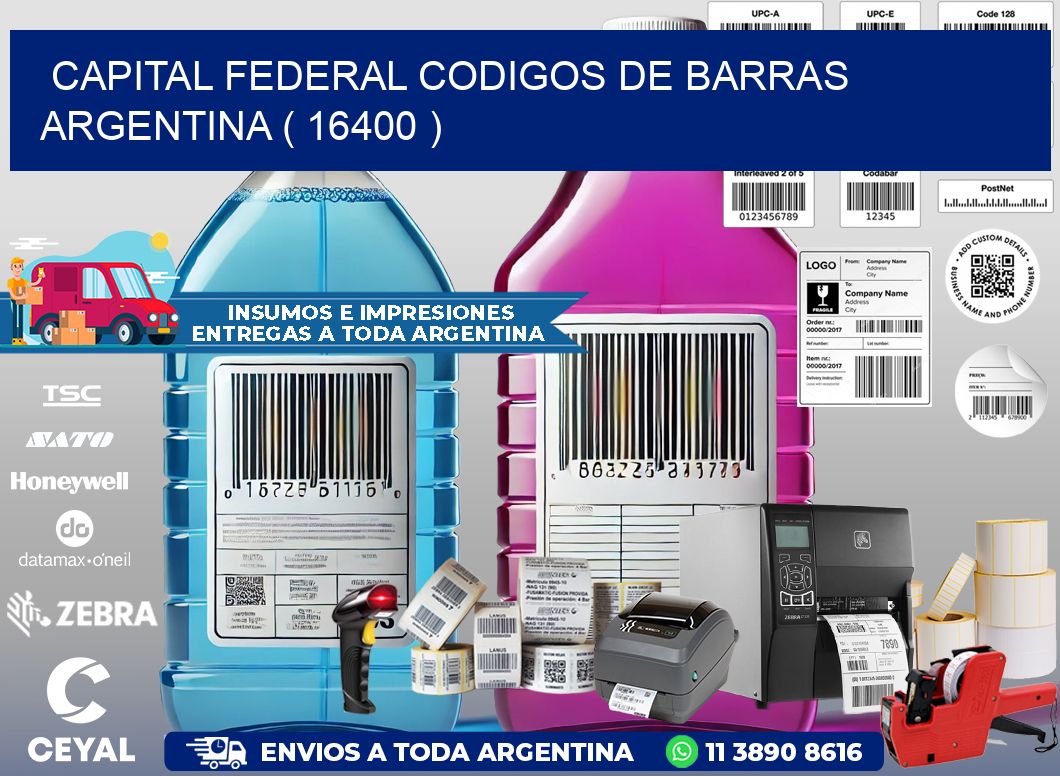 Capital federal codigos de barras argentina ( 16400 )