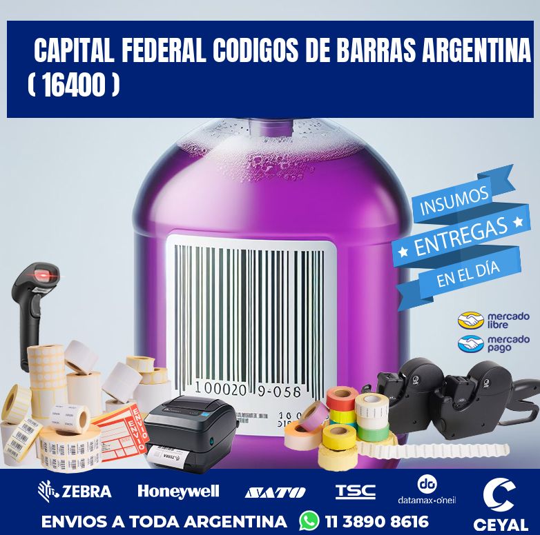 Capital federal codigos de barras argentina ( 16400 )