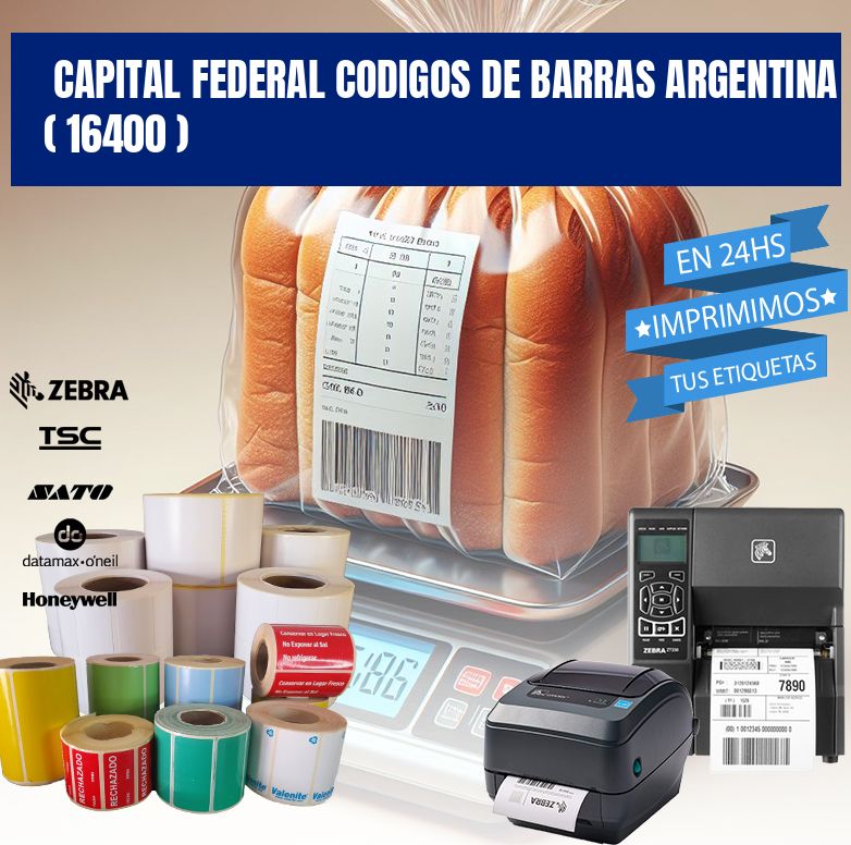 Capital federal codigos de barras argentina ( 16400 )