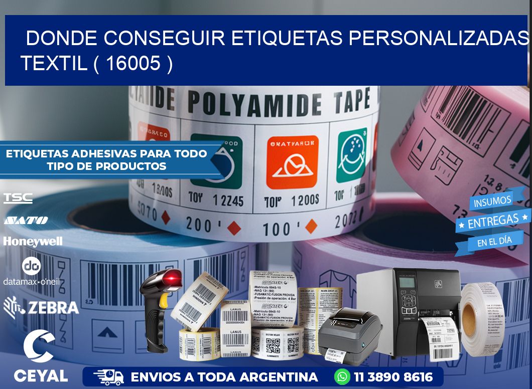 DONDE CONSEGUIR ETIQUETAS PERSONALIZADAS TEXTIL ( 16005 )