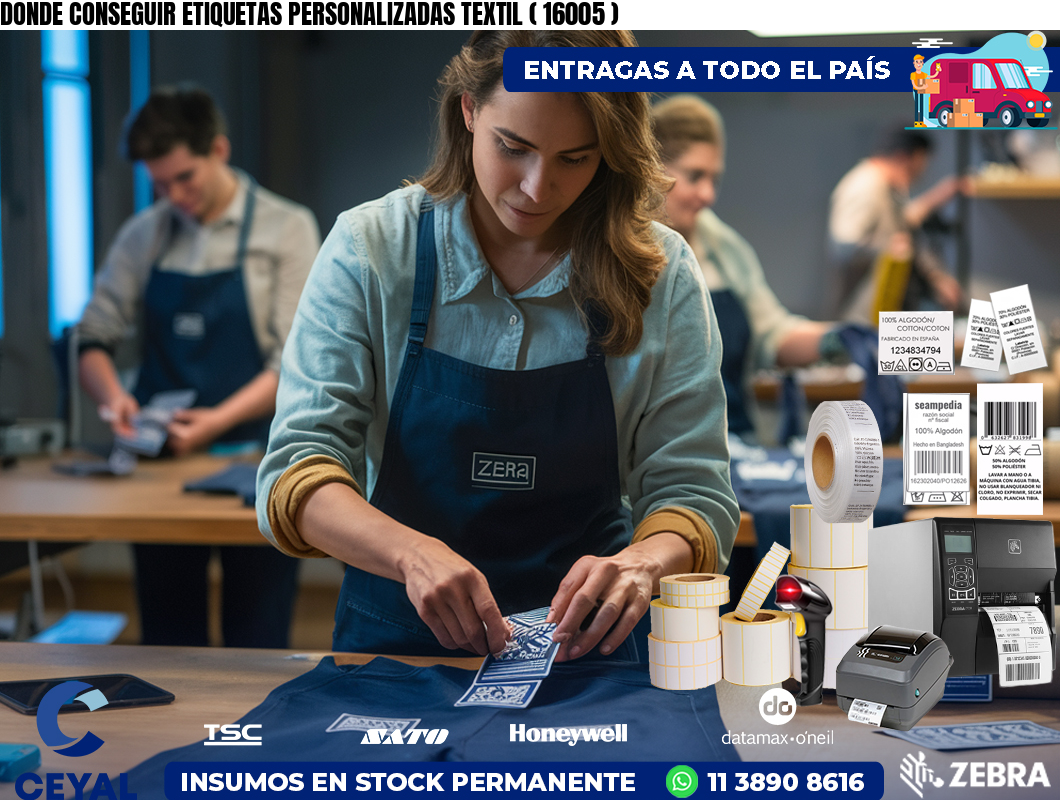 DONDE CONSEGUIR ETIQUETAS PERSONALIZADAS TEXTIL ( 16005 )