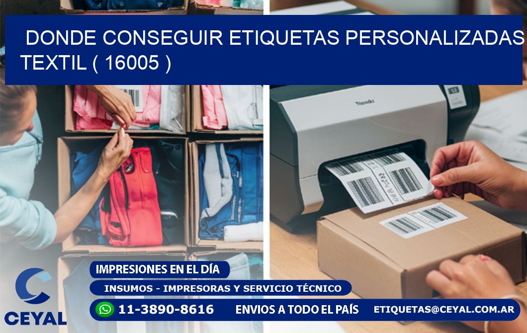 DONDE CONSEGUIR ETIQUETAS PERSONALIZADAS TEXTIL ( 16005 )