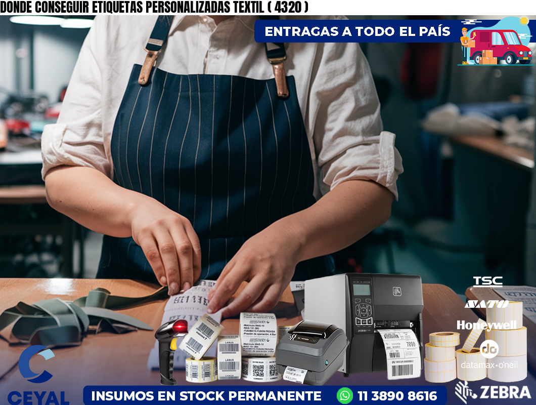 DONDE CONSEGUIR ETIQUETAS PERSONALIZADAS TEXTIL ( 4320 )