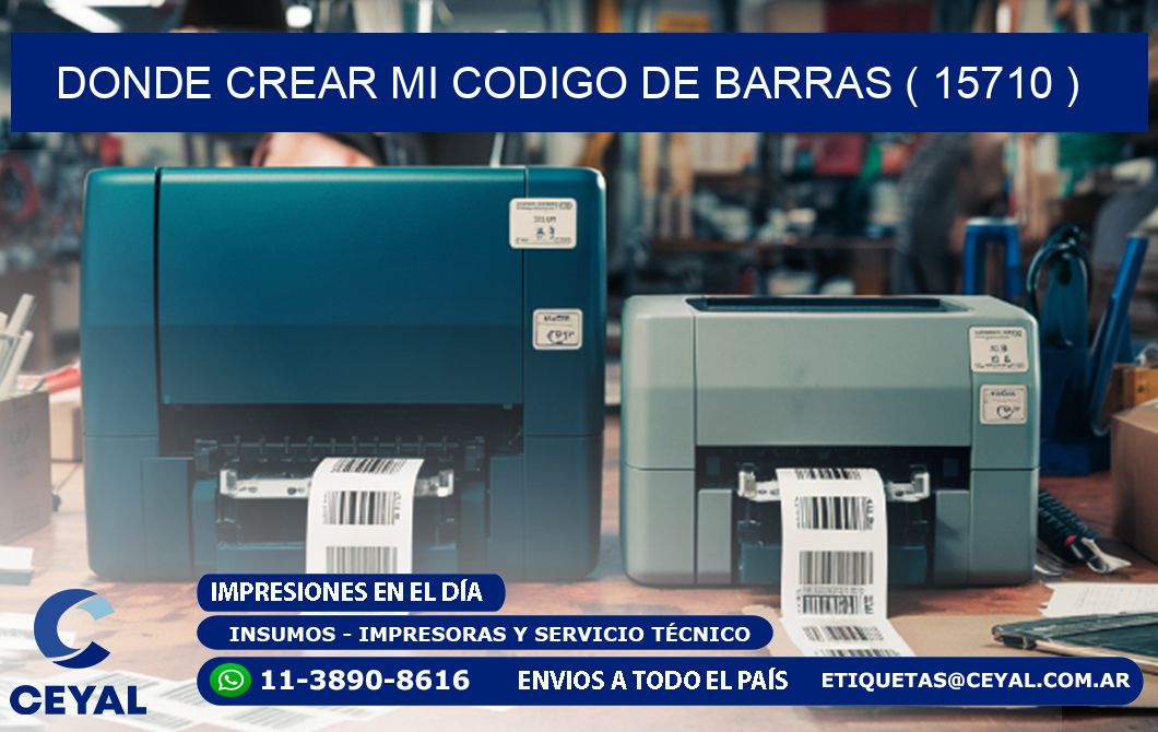 DONDE CREAR MI CODIGO DE BARRAS ( 15710 )