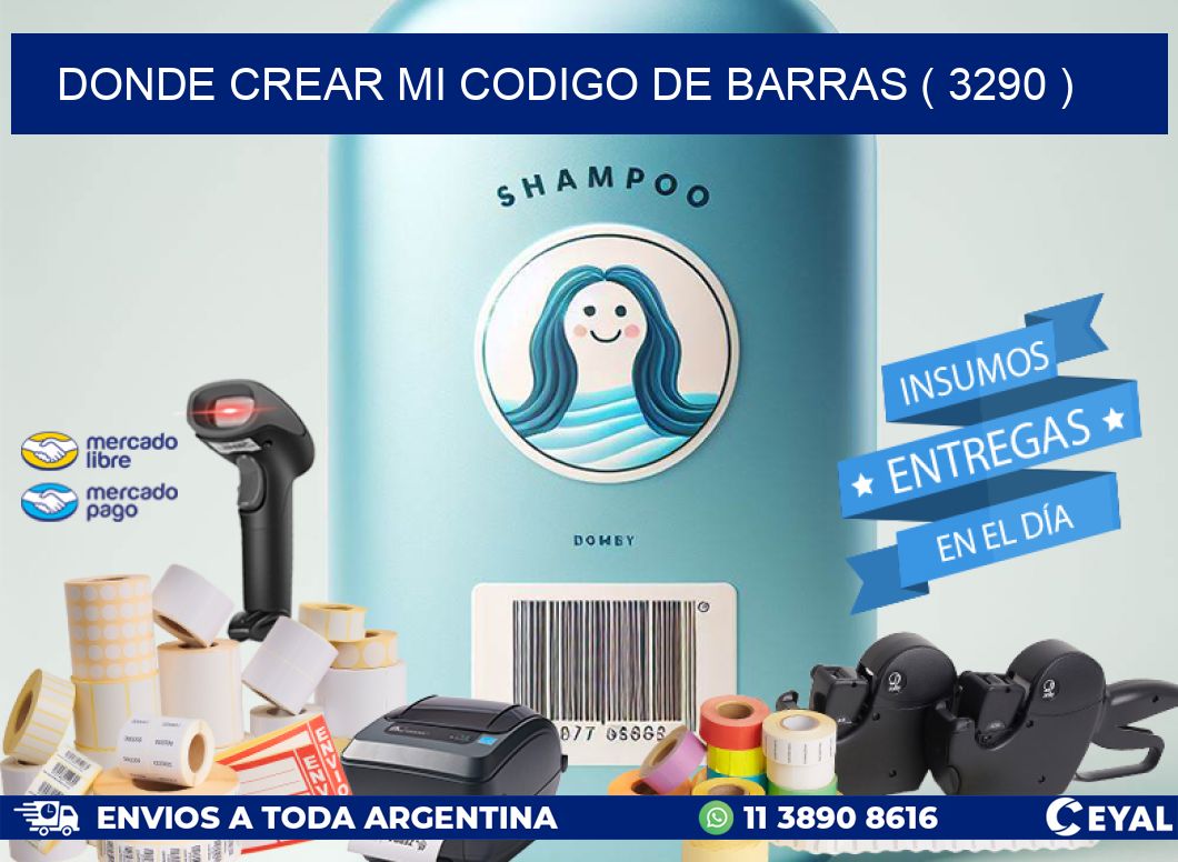 DONDE CREAR MI CODIGO DE BARRAS ( 3290 )