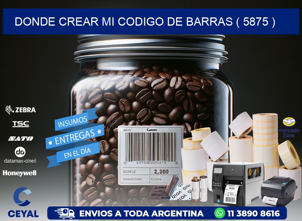 DONDE CREAR MI CODIGO DE BARRAS ( 5875 )