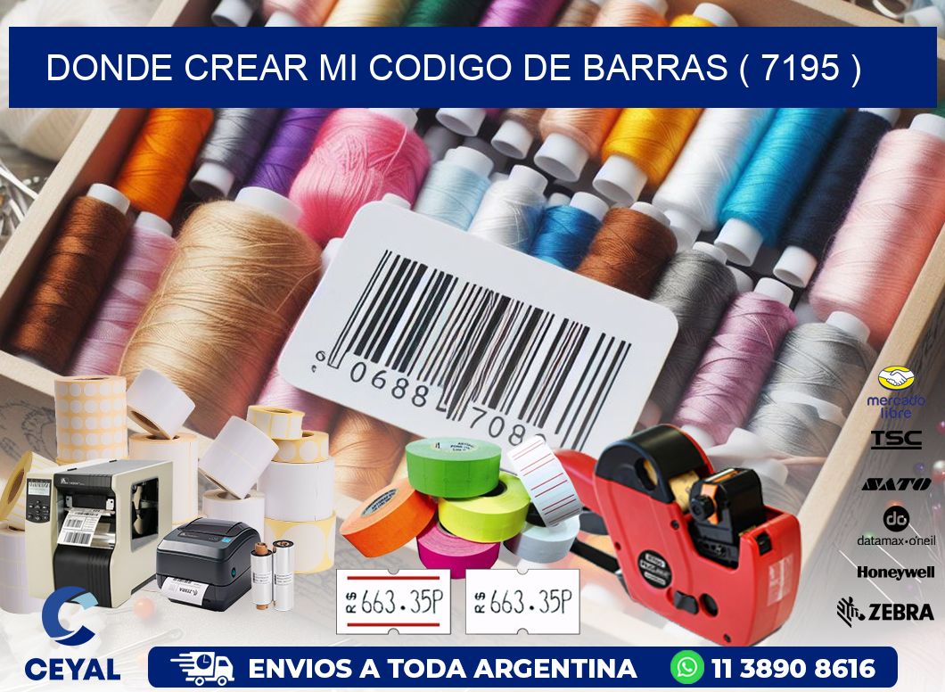 DONDE CREAR MI CODIGO DE BARRAS ( 7195 )