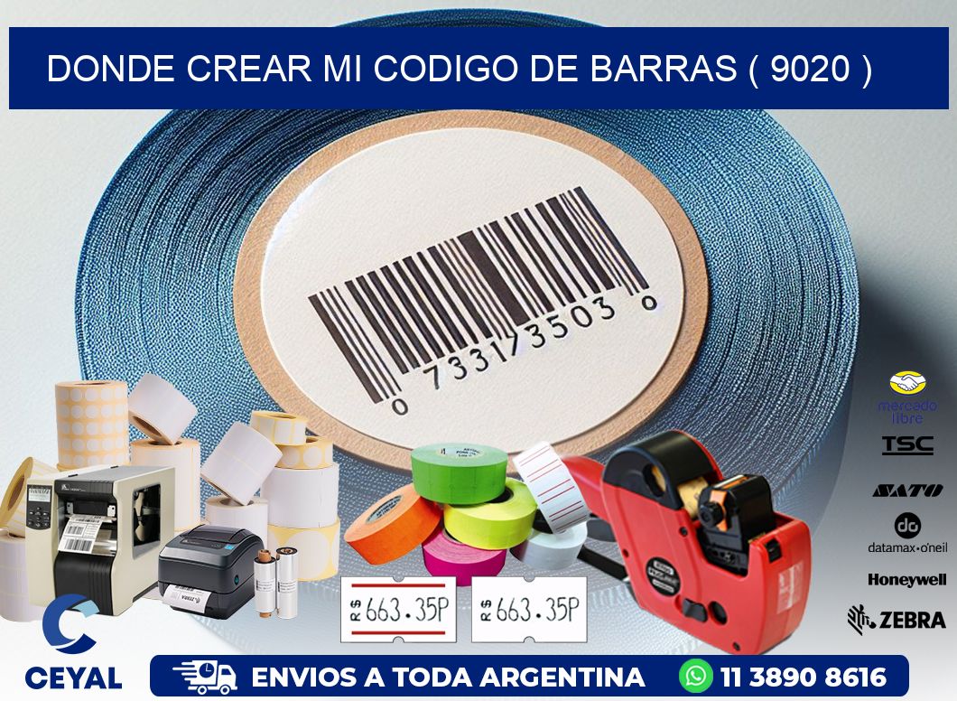 DONDE CREAR MI CODIGO DE BARRAS ( 9020 )