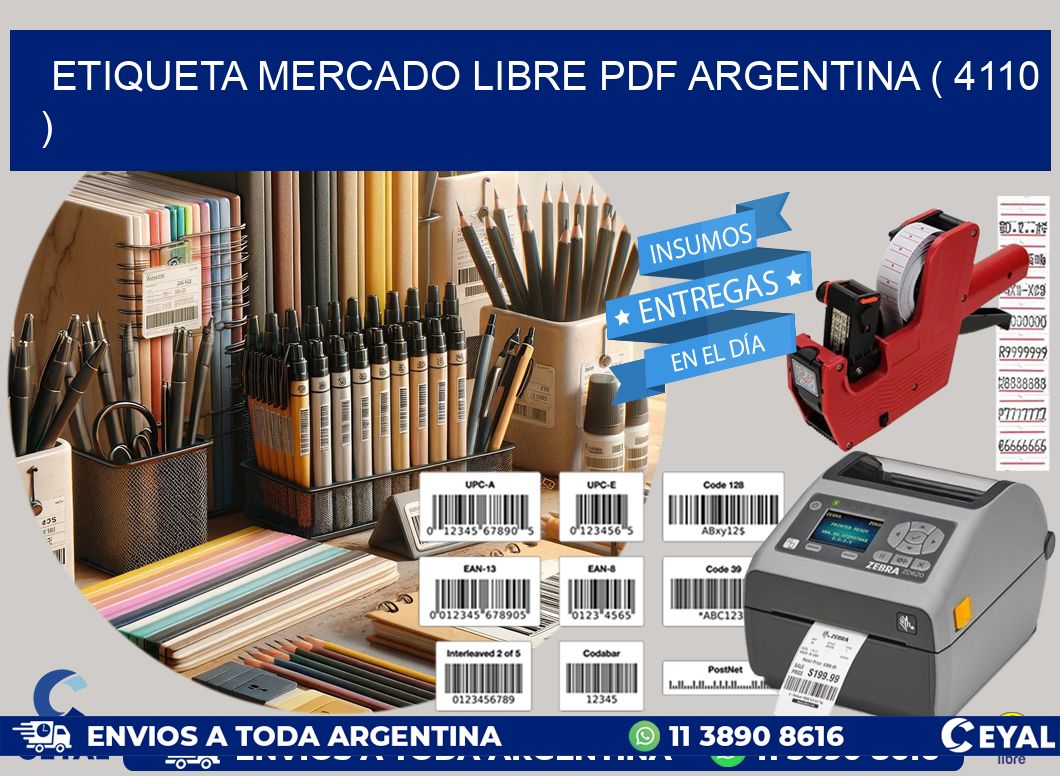 ETIQUETA MERCADO LIBRE PDF ARGENTINA ( 4110 )