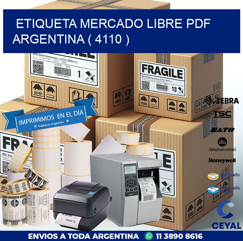 ETIQUETA MERCADO LIBRE PDF ARGENTINA ( 4110 )