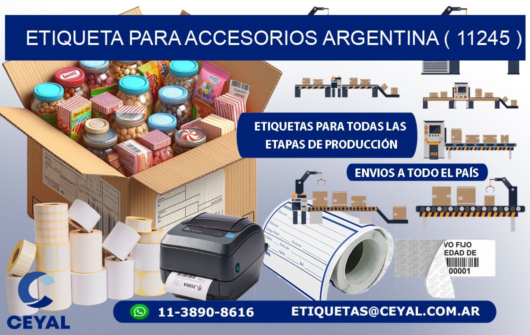 ETIQUETA PARA ACCESORIOS ARGENTINA ( 11245 )