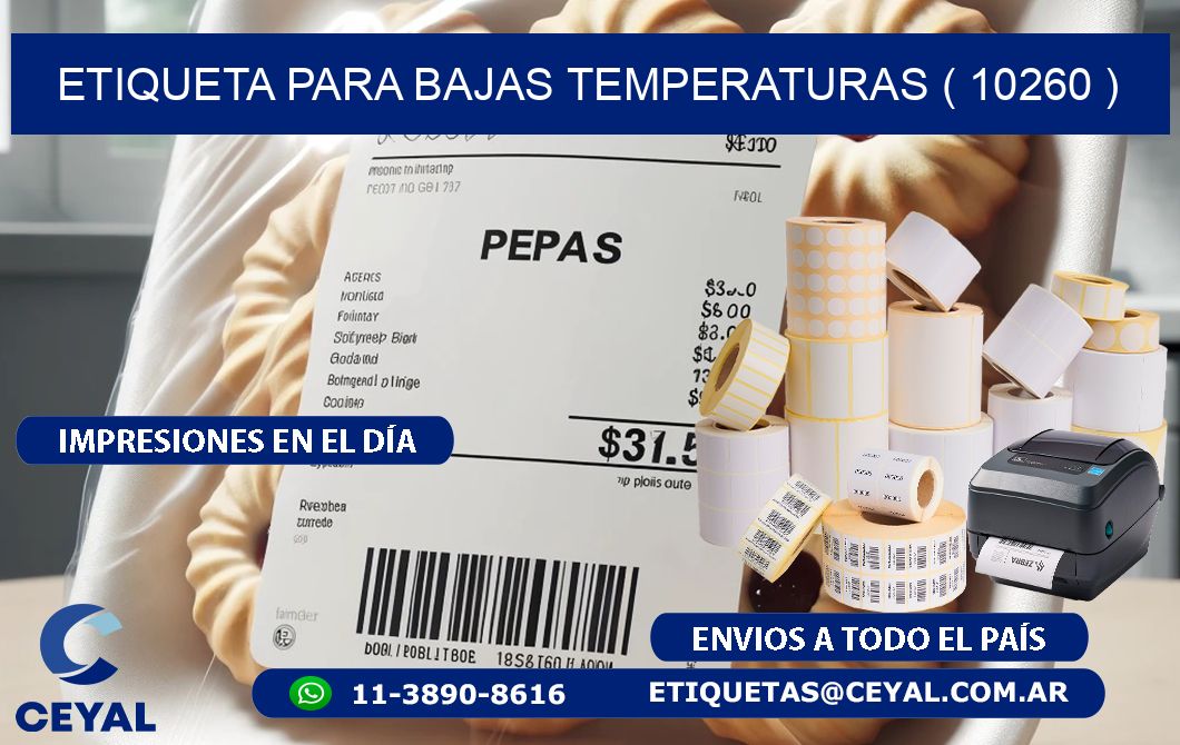 ETIQUETA PARA BAJAS TEMPERATURAS ( 10260 )