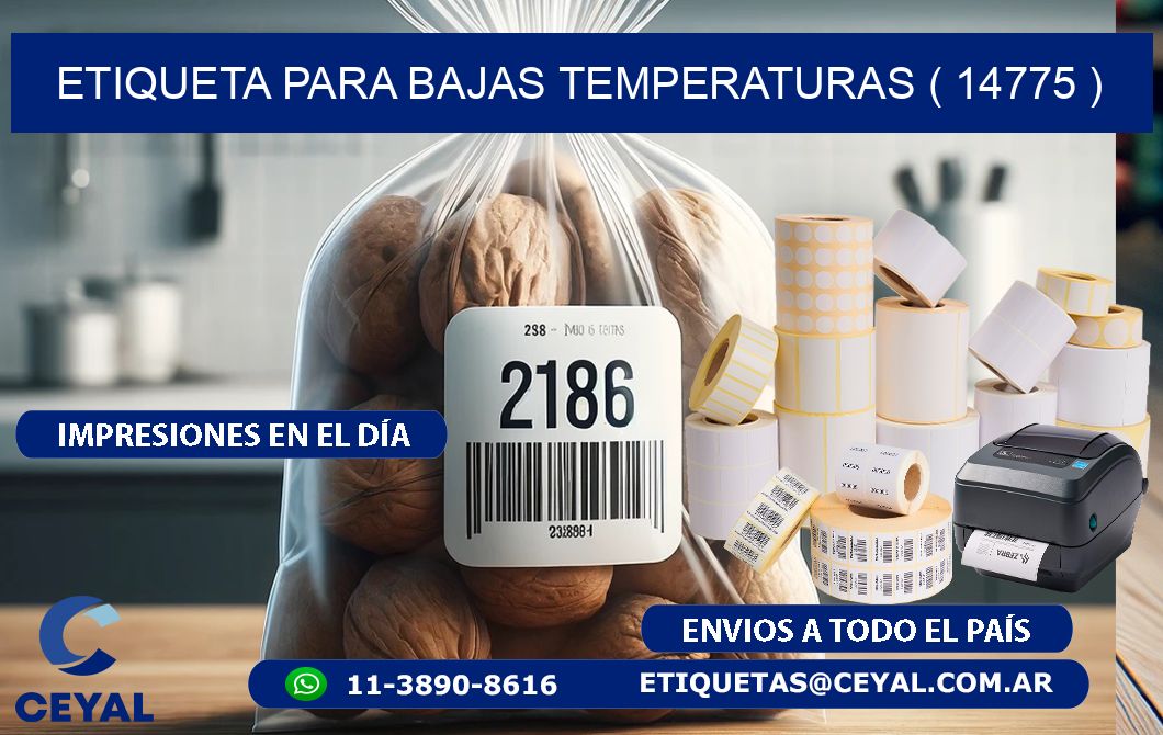 ETIQUETA PARA BAJAS TEMPERATURAS ( 14775 )