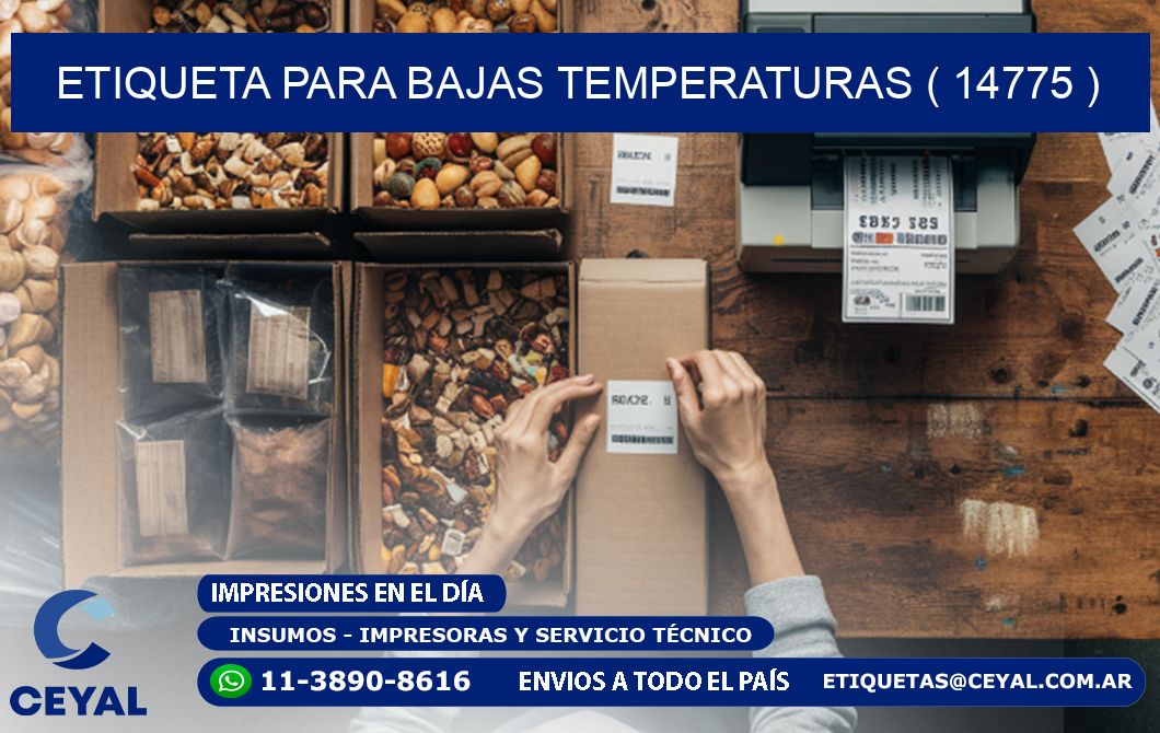 ETIQUETA PARA BAJAS TEMPERATURAS ( 14775 )