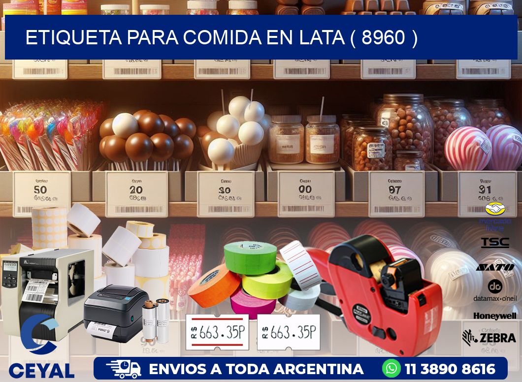 ETIQUETA PARA COMIDA EN LATA ( 8960 )