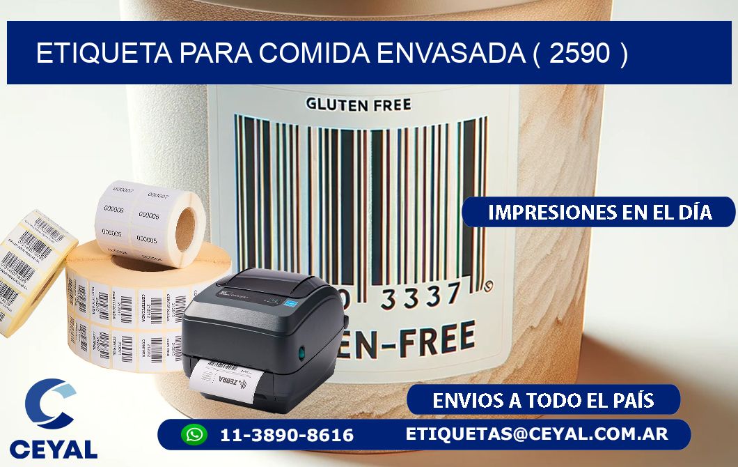 ETIQUETA PARA COMIDA ENVASADA ( 2590 )
