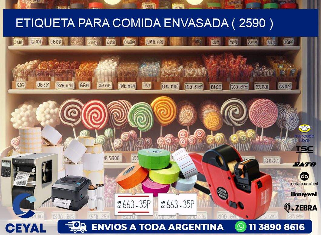 ETIQUETA PARA COMIDA ENVASADA ( 2590 )