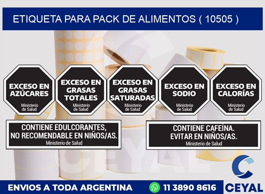 ETIQUETA PARA PACK DE ALIMENTOS ( 10505 )