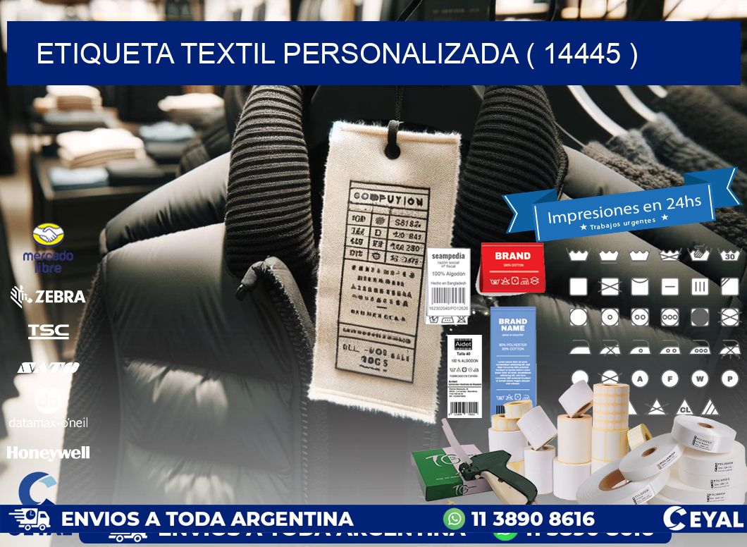 ETIQUETA TEXTIL PERSONALIZADA ( 14445 )