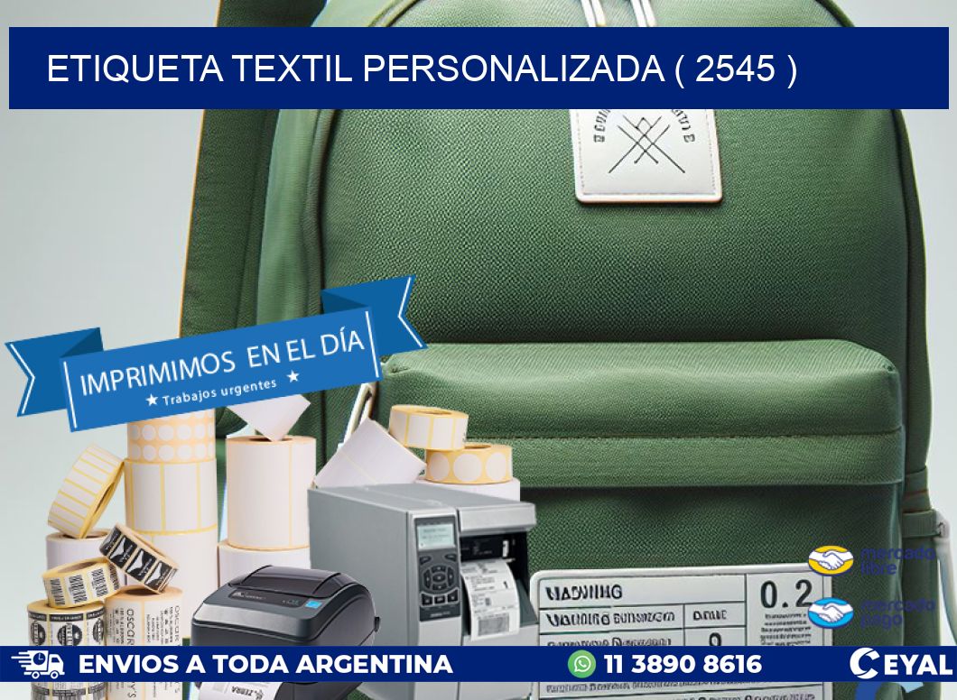 ETIQUETA TEXTIL PERSONALIZADA ( 2545 )