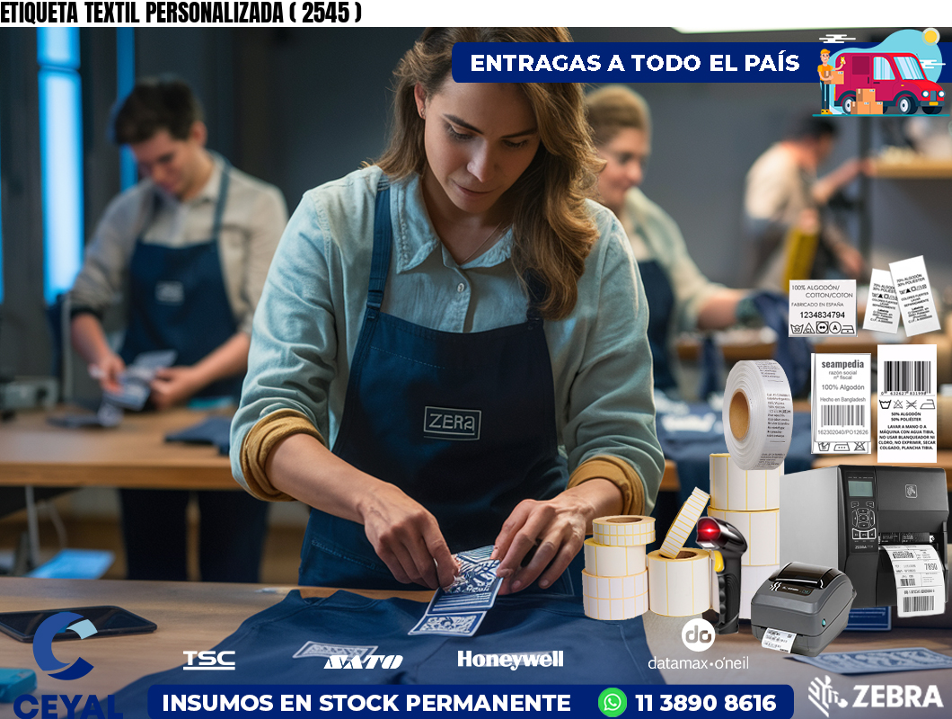 ETIQUETA TEXTIL PERSONALIZADA ( 2545 )
