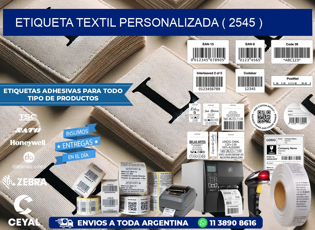 ETIQUETA TEXTIL PERSONALIZADA ( 2545 )