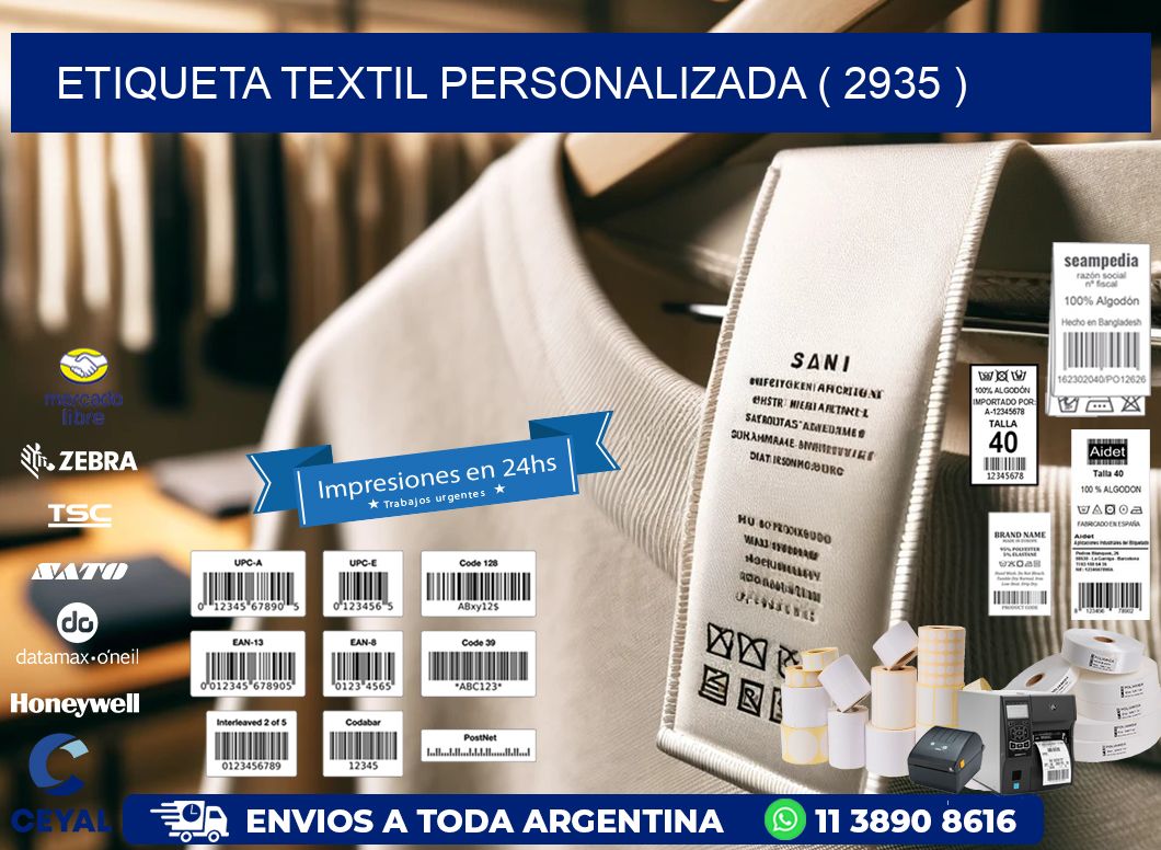 ETIQUETA TEXTIL PERSONALIZADA ( 2935 )