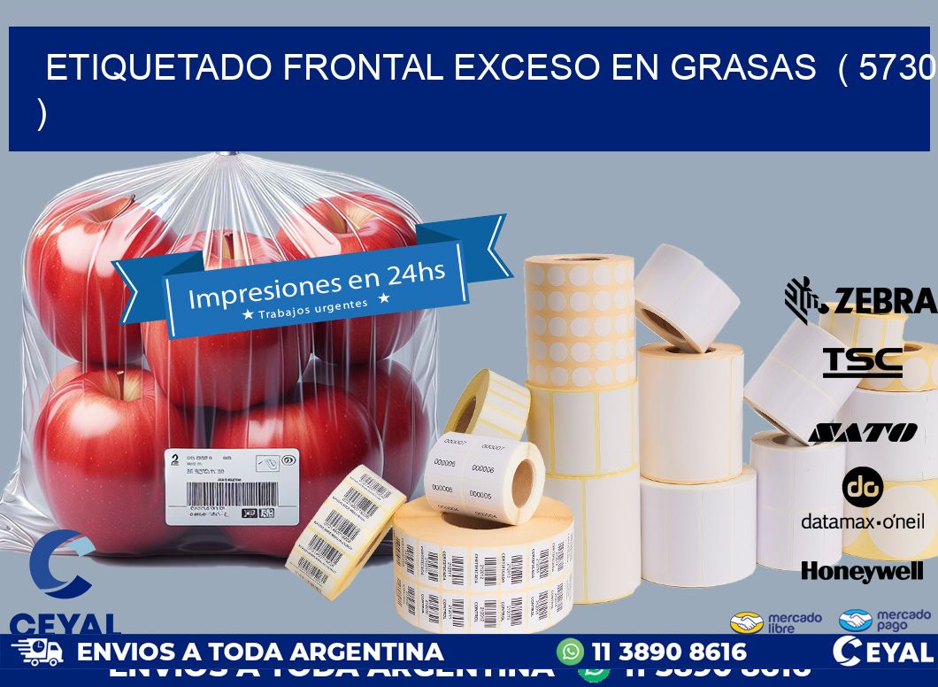 ETIQUETADO FRONTAL EXCESO EN GRASAS  ( 5730 )
