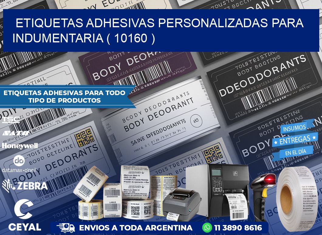 ETIQUETAS ADHESIVAS PERSONALIZADAS PARA INDUMENTARIA ( 10160 )