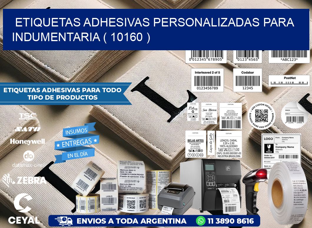 ETIQUETAS ADHESIVAS PERSONALIZADAS PARA INDUMENTARIA ( 10160 )