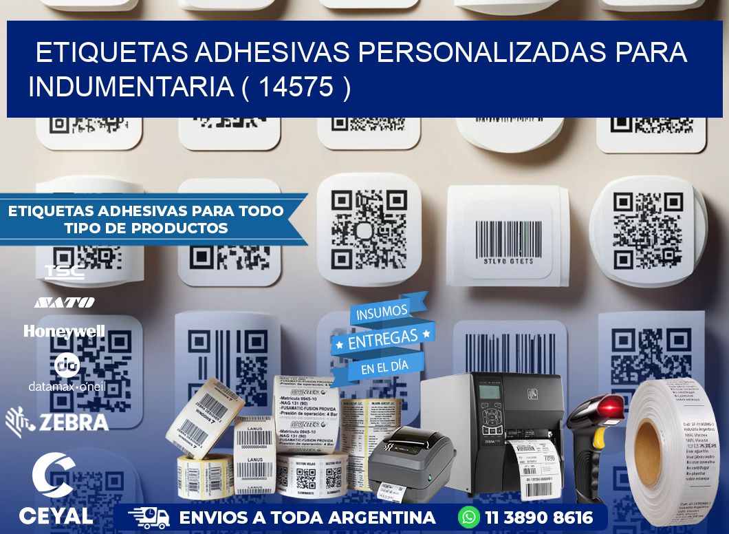 ETIQUETAS ADHESIVAS PERSONALIZADAS PARA INDUMENTARIA ( 14575 )