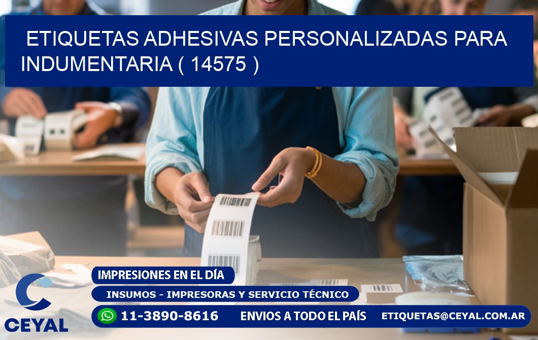 ETIQUETAS ADHESIVAS PERSONALIZADAS PARA INDUMENTARIA ( 14575 )